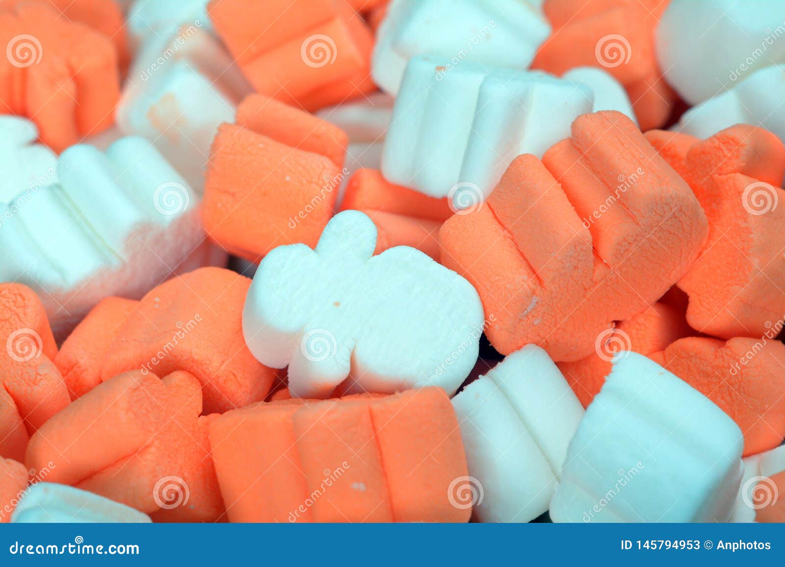 Marshmallow stock image. Image of gastronomy, orange 145794953