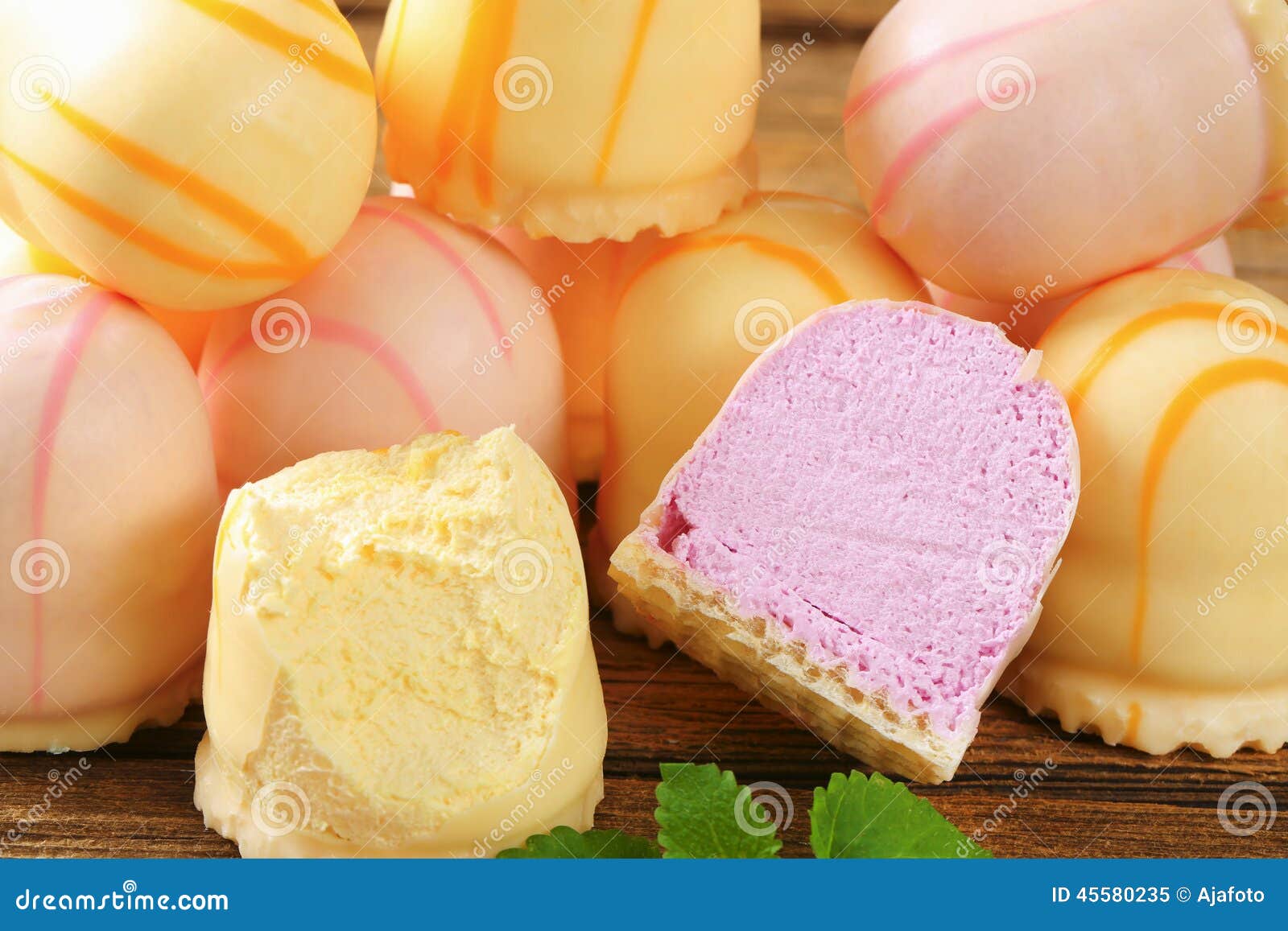 Marshmallow teacakes stock image. Image of closeup, fondant 45580235