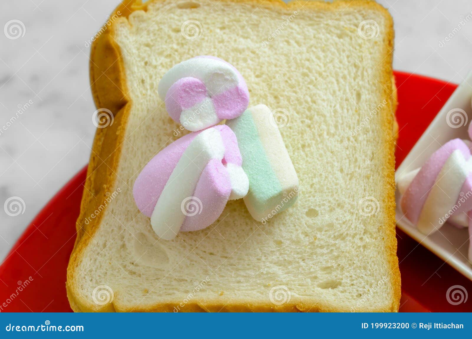 Marshmallows & Bread stock photo. Image of gourmet 199923200
