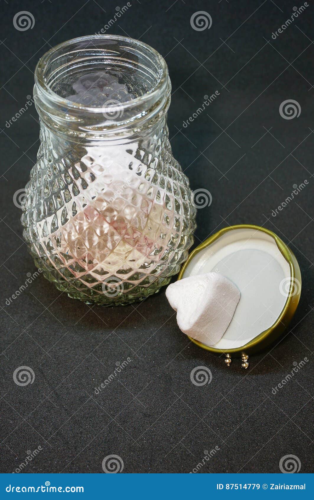 Marshmallows in the Glass Jar Stock Image Image of gourmet, organic