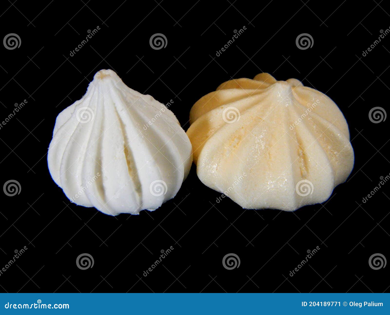 Marshmallows Isolated on Black Background Stock Image Image of