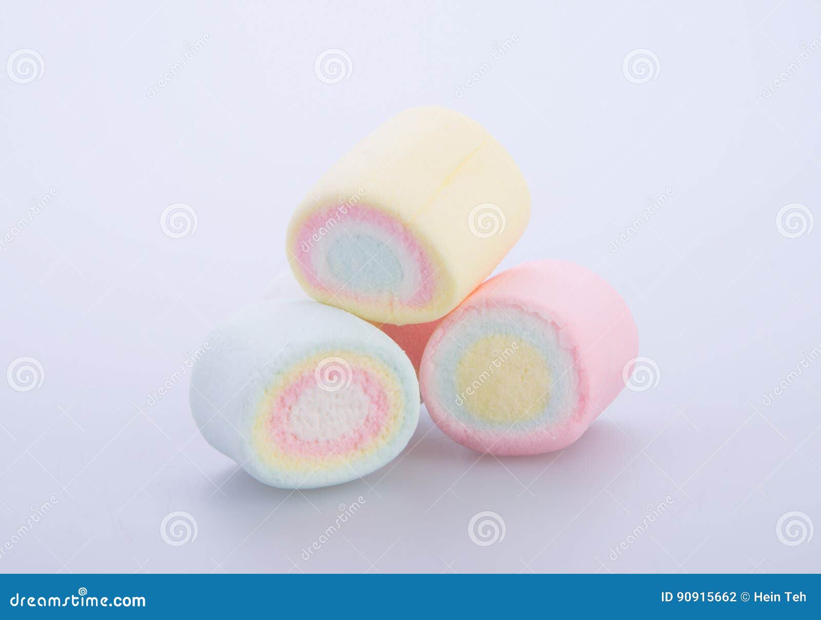 Marshmallows or Marshmallows Candy on the Background. Stock Photo