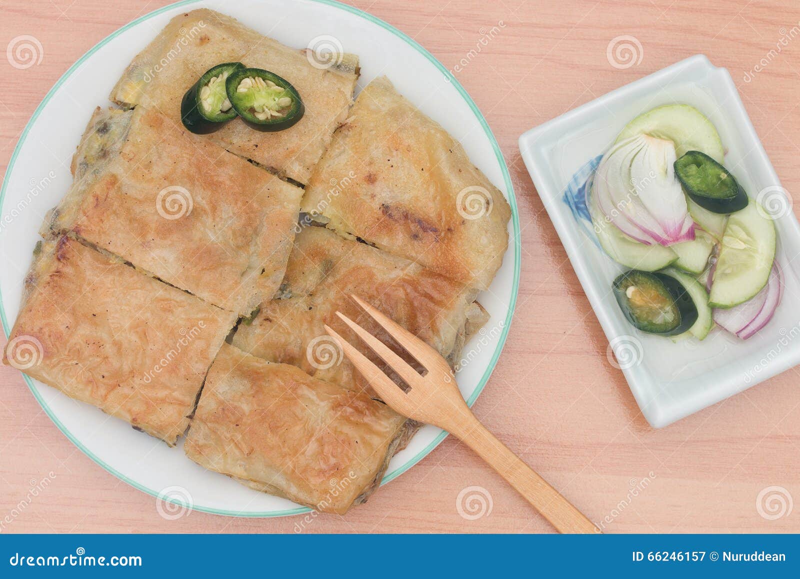 Martabak or Murtabak, is a Stuffed Pancake is Arab Food Stock Image
