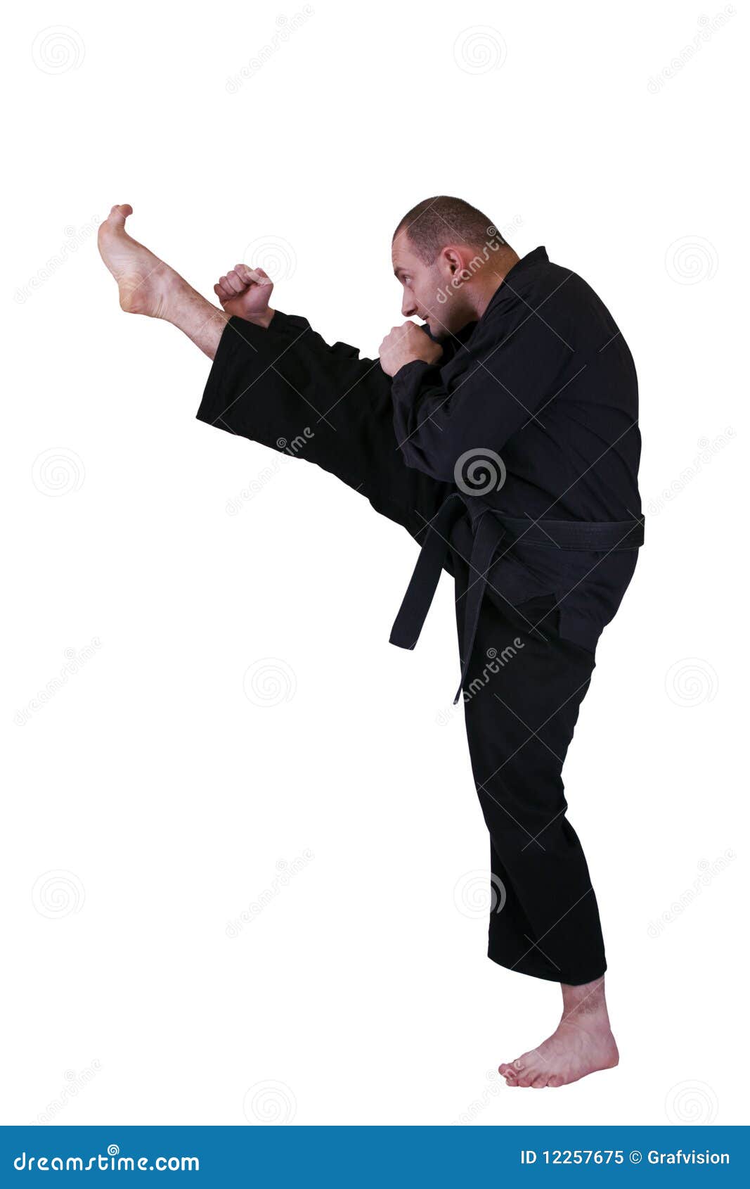 Martial art side kick stock image. Image of defense, flying 12257675