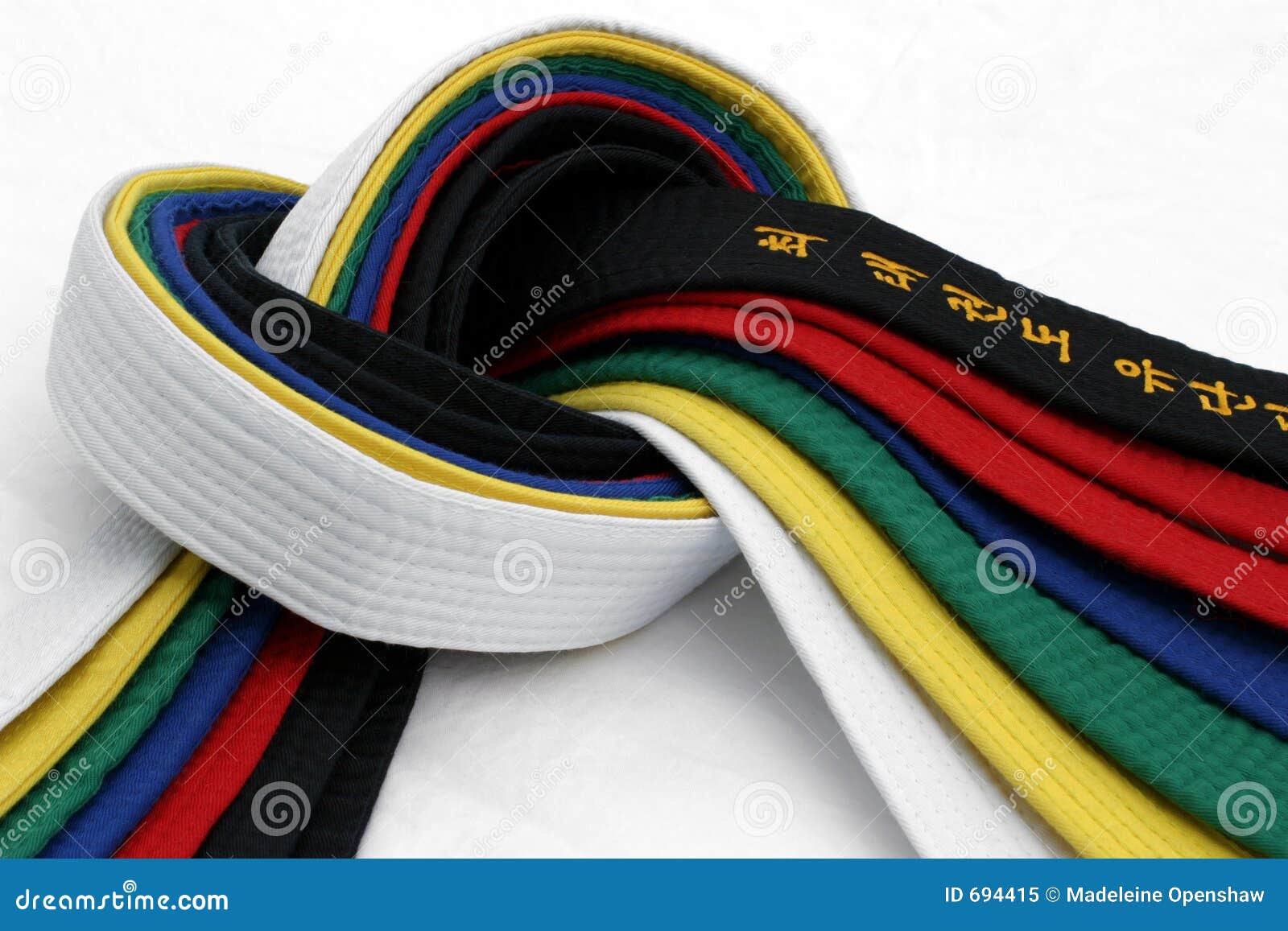 Martial Arts Belts 3 stock image. Image of asian, design 694415