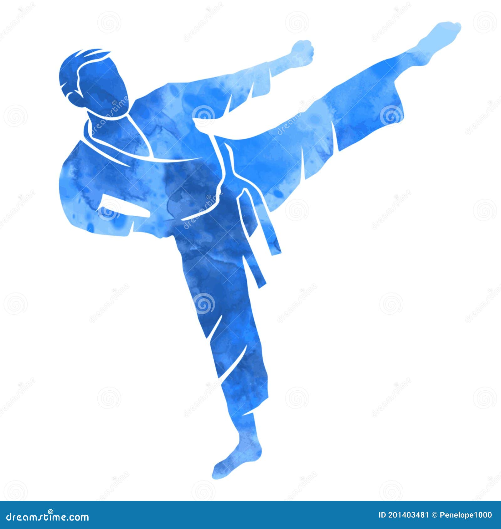 Martial Arts Design Logo in Vector Quality. Stock Vector Illustration