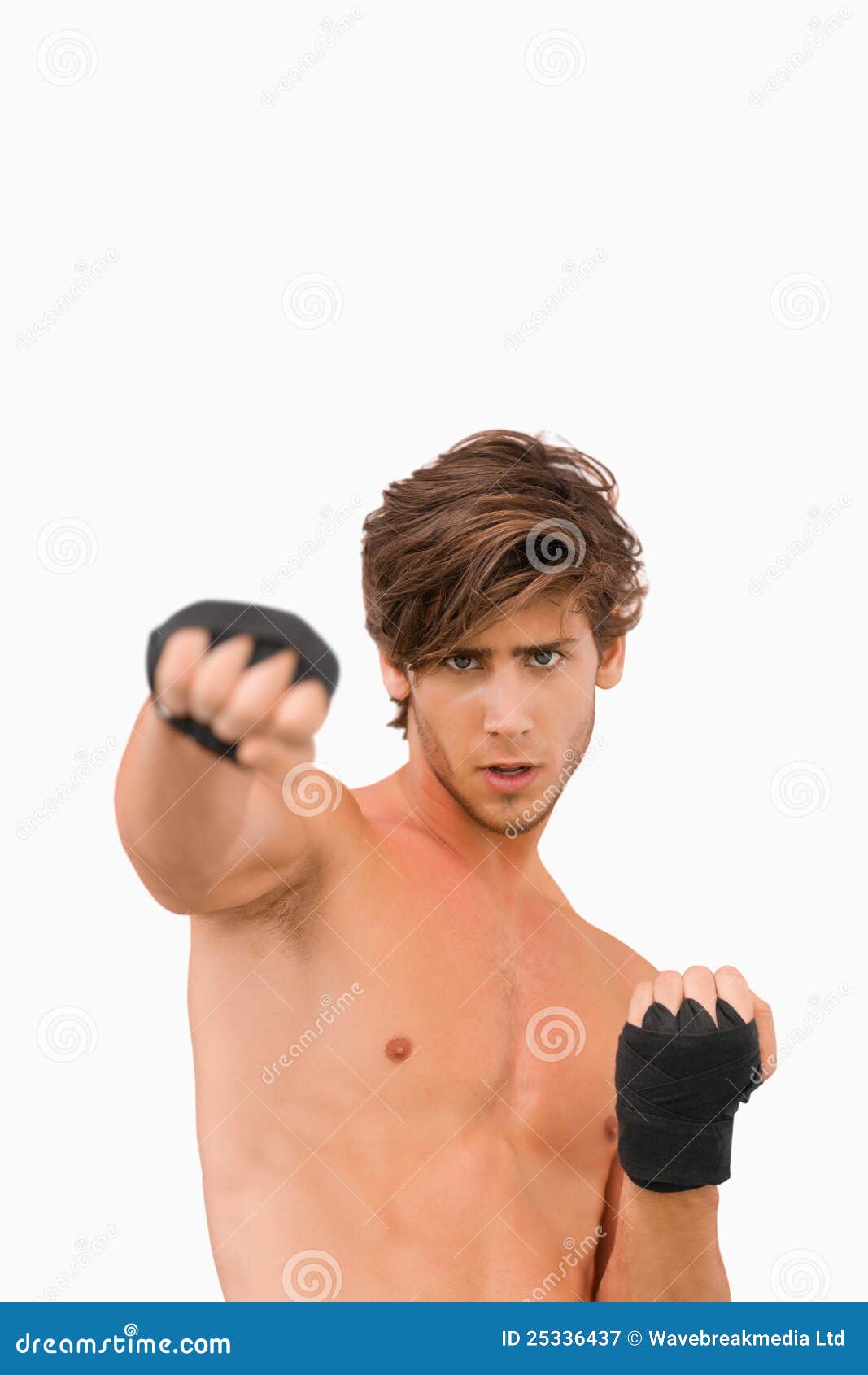 Martial Arts Fighter in Offensive Pose Stock Image Image of caucasian