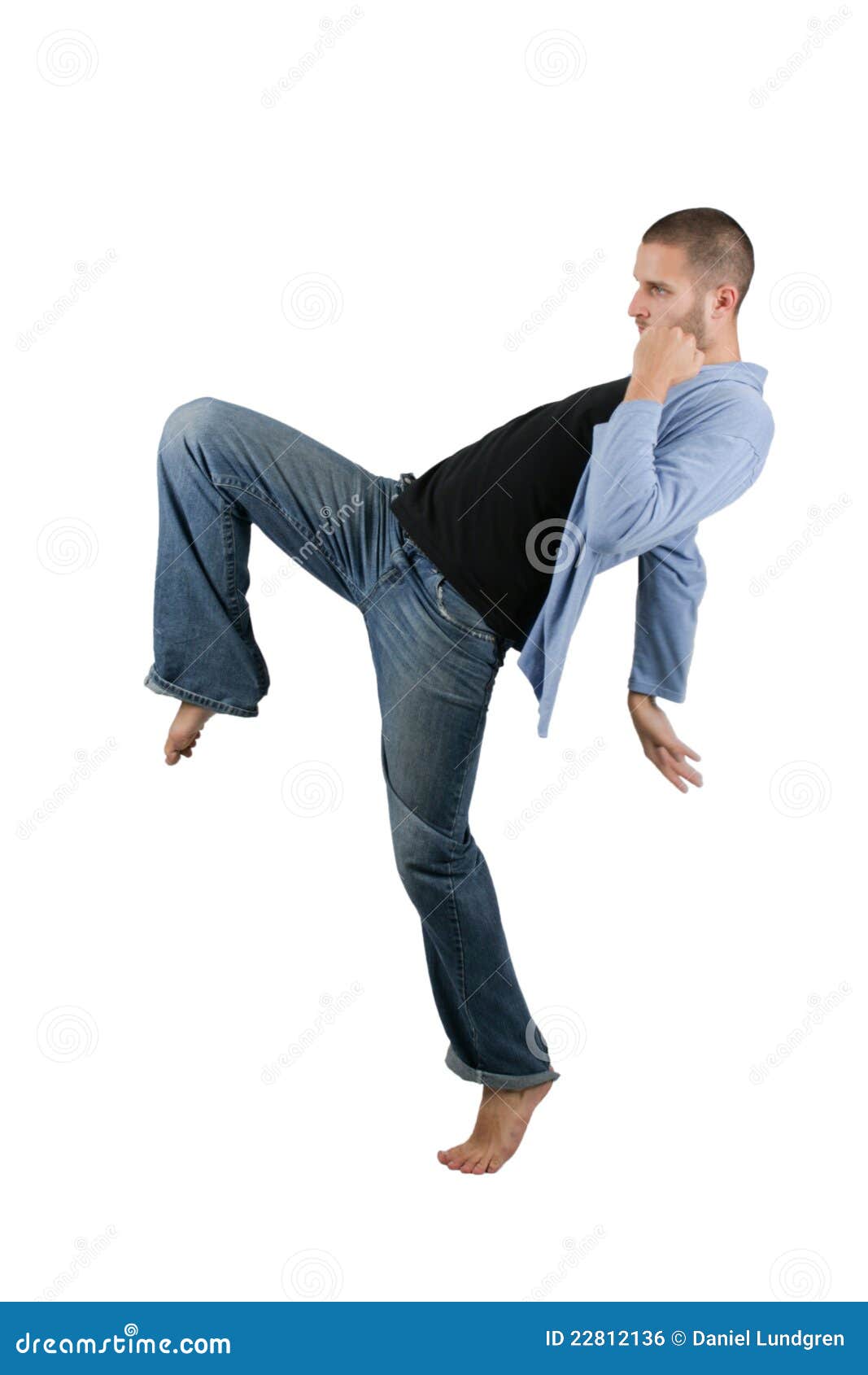 Martial Arts Flying Knee stock photo. Image of human 22812136