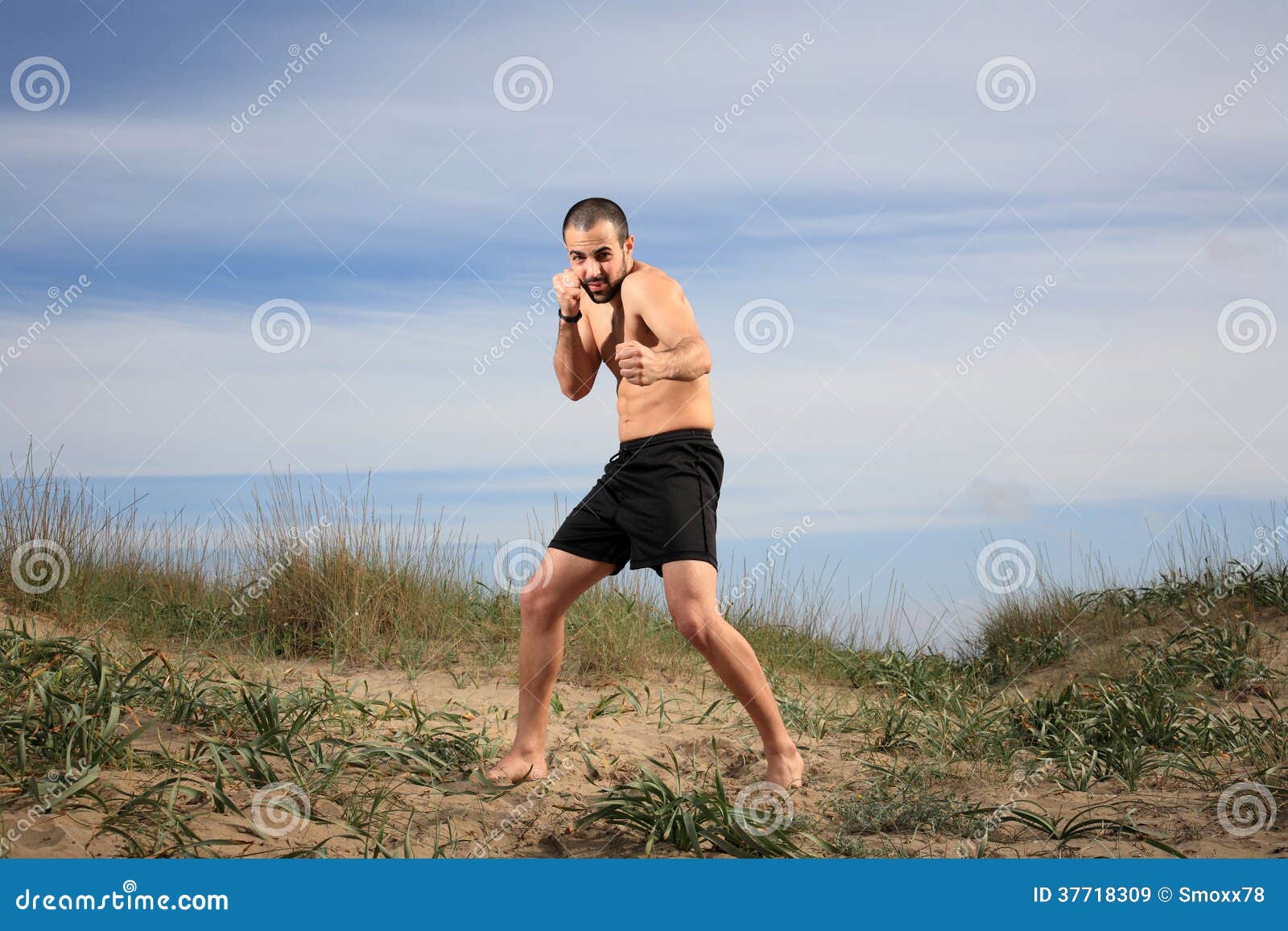 Martial Arts Instructor Exercise Outdoor Stock Image Image of active, instructor 37718309