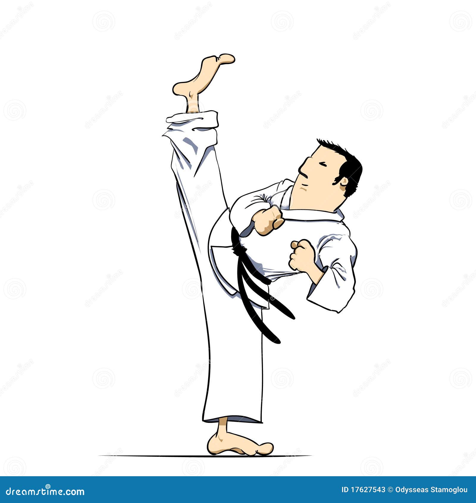 Martial Arts - Karate High Kick Stock Vector - Illustration of moves ...
