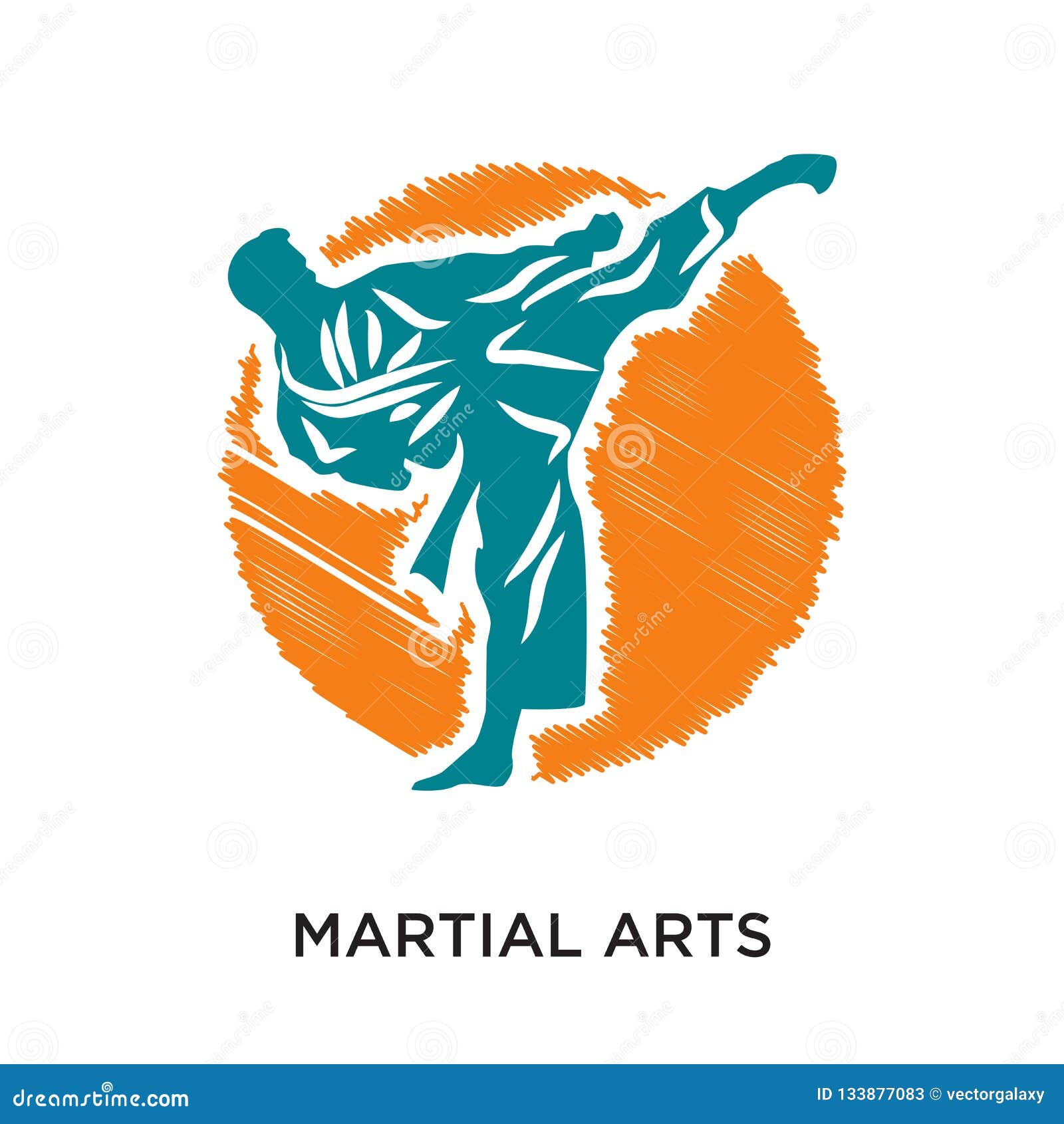 martial arts logo  on white background for your web, mob