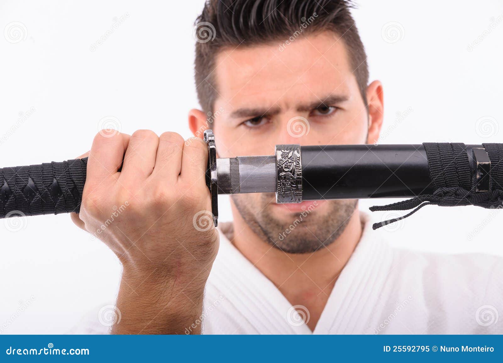 Martial Arts Man with Sword Stock Image Image of metal, lifestyle