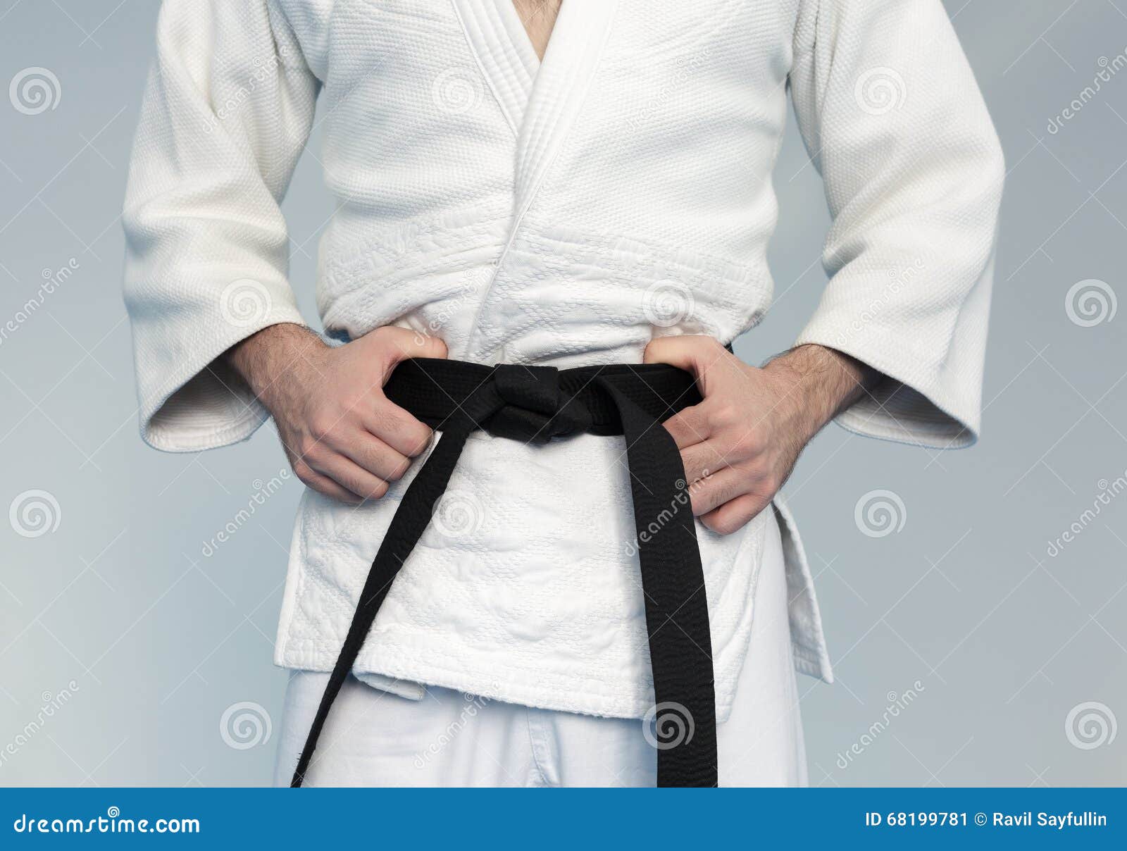 Martial Arts Master with Black Belt Stock Image Image of kimono, male 68199781