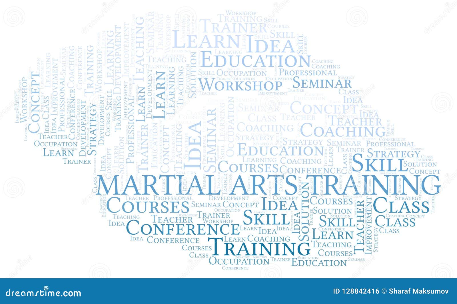 Martial Arts Training Word Cloud. Stock Illustration Illustration of