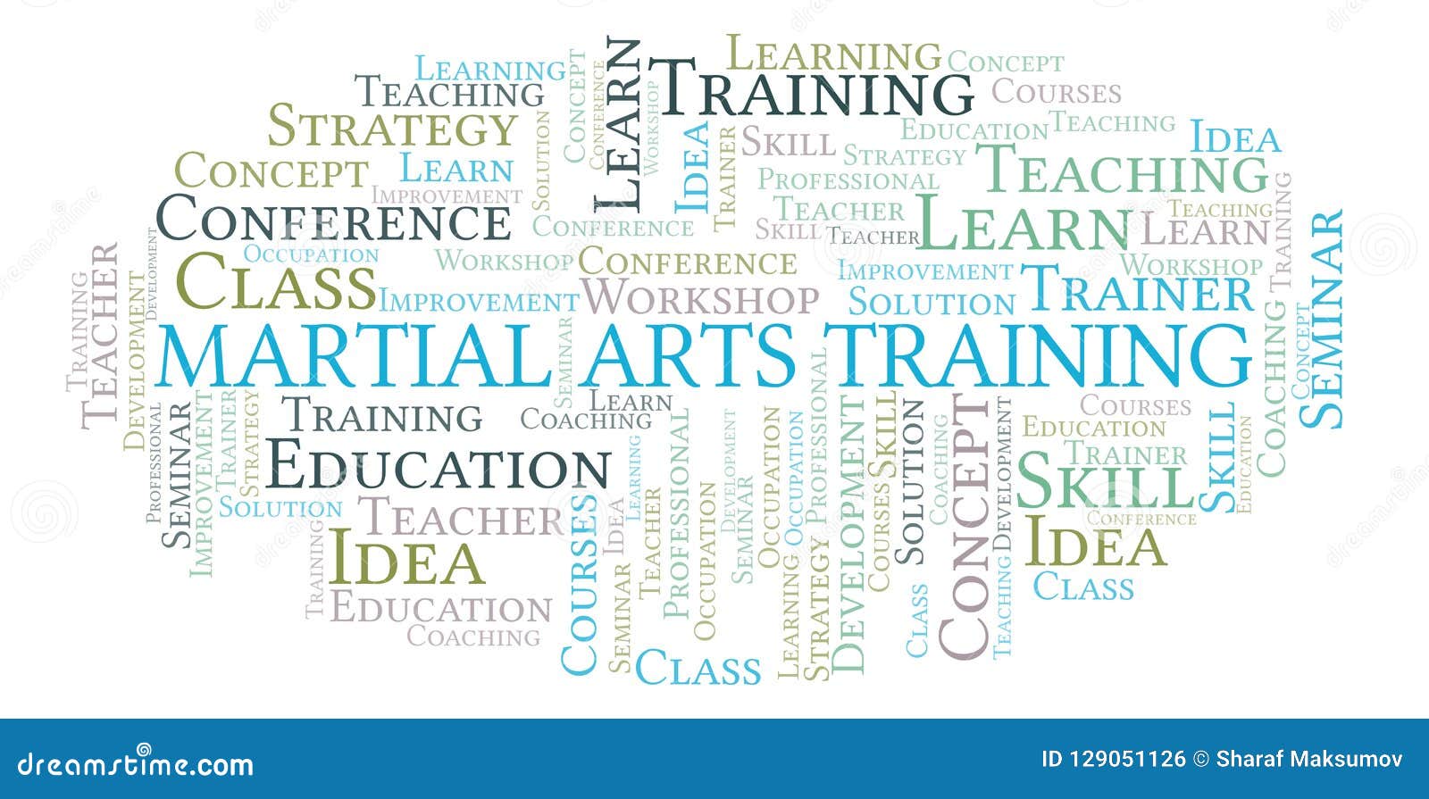 Martial Arts Training Word Cloud. Stock Illustration Illustration of
