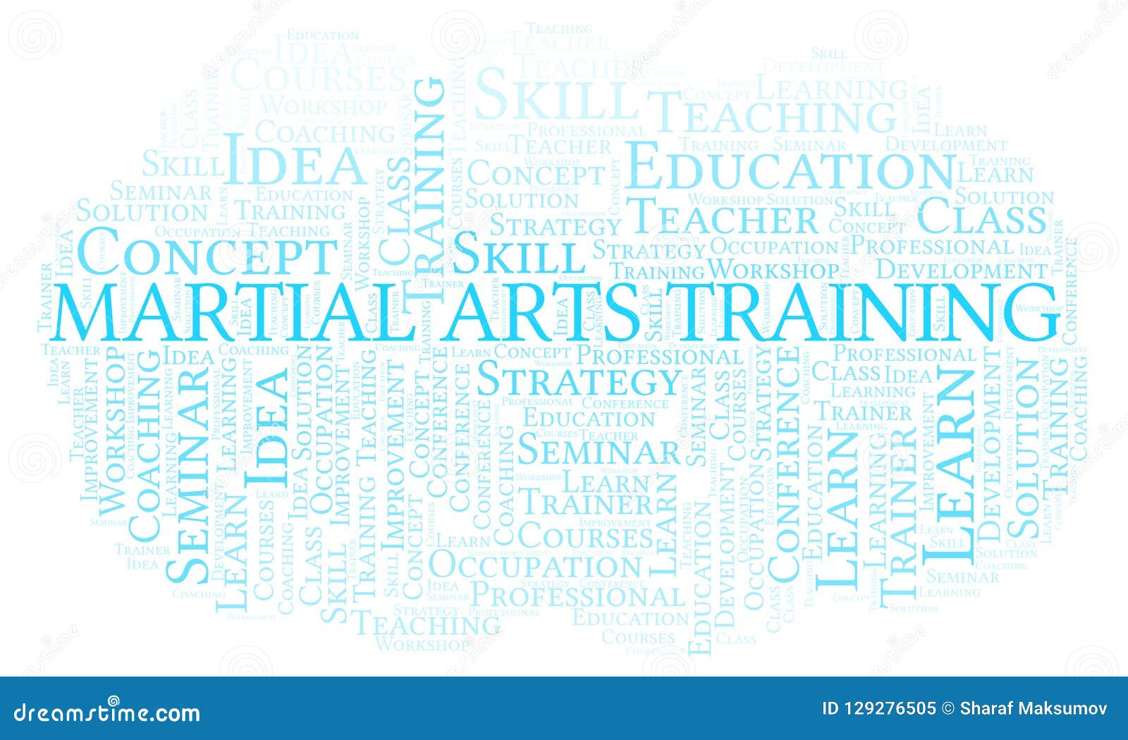 Martial Arts Training Word Cloud. Stock Illustration Illustration of