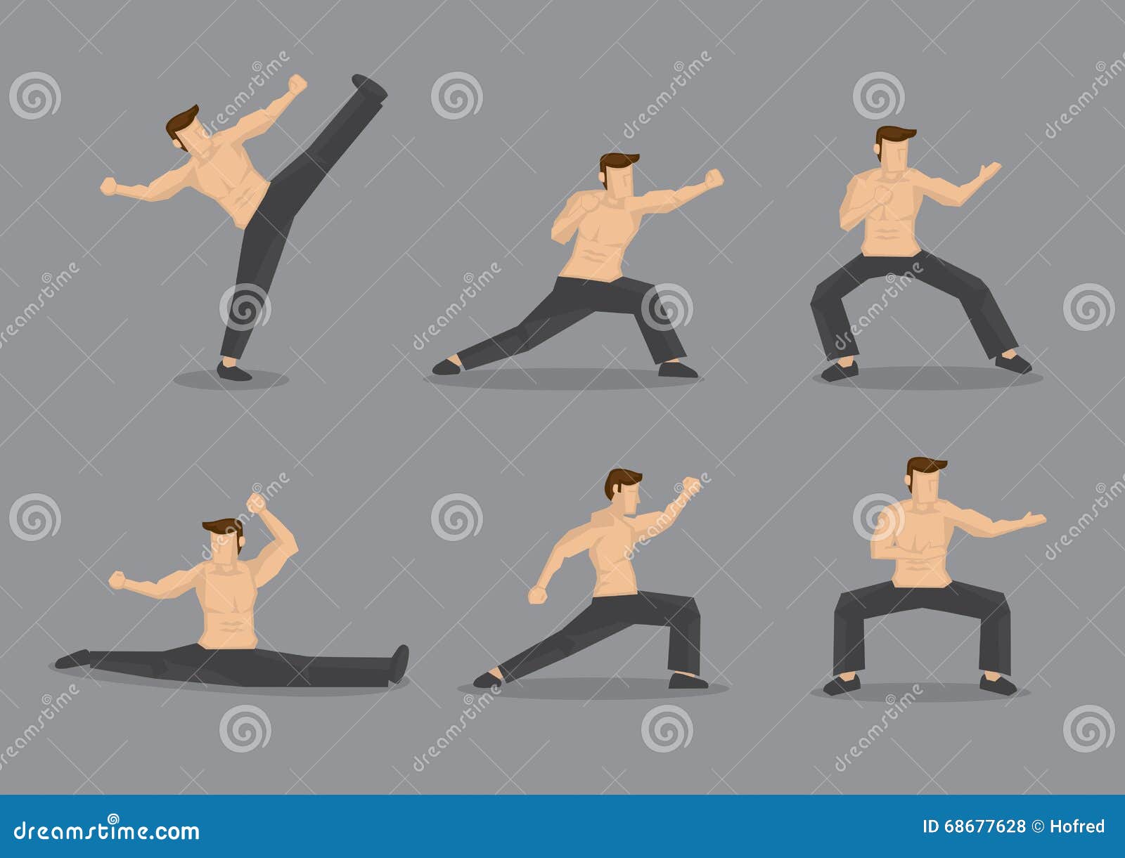 Martial Arts Vector Character Illustration Stock Vector - Illustration of  character, knees: 68677628