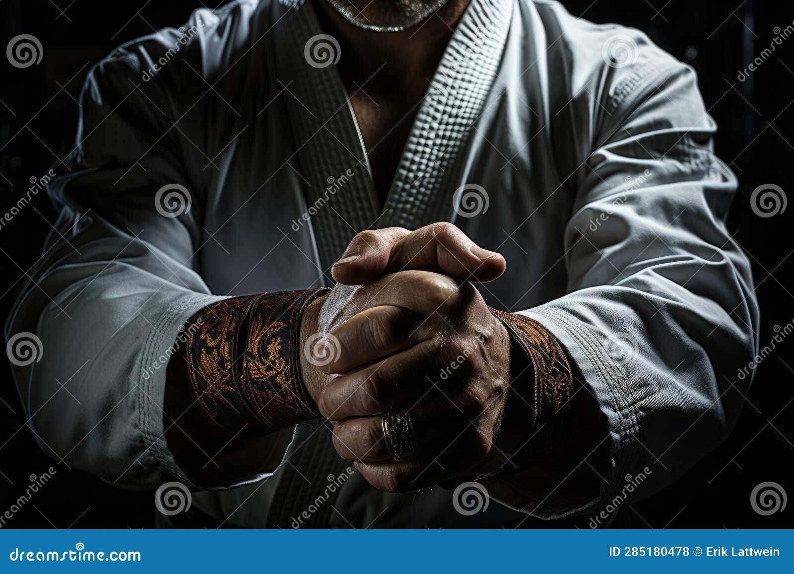 Martial Arts Visualized on a Professional Stockphoto Stock Illustration