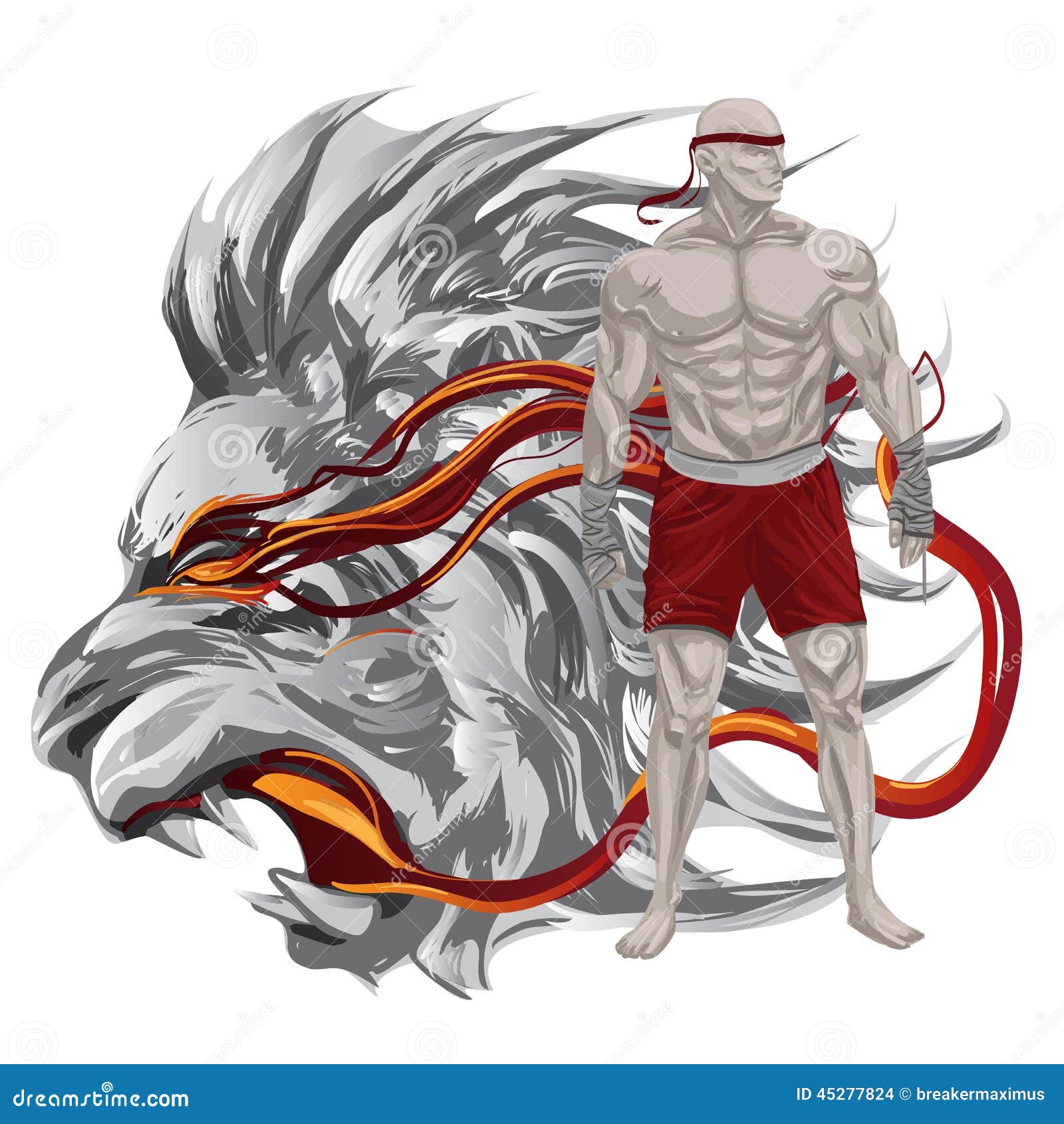 Martial Arts Warrior Illustration. Stock Illustration Illustration of