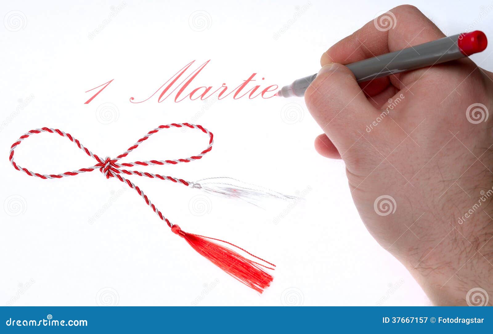 East European Martisor string Martisor brooch Red and White Martisor Romanian Mărțișor Spring holiday Martisor cord 