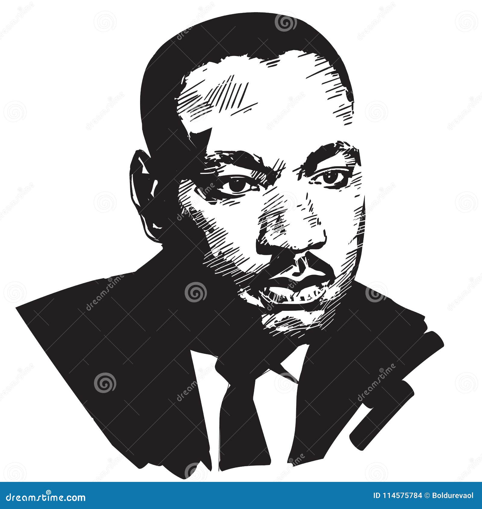 Martin Luther King Redaktionelles Stockbild Illustration Von King