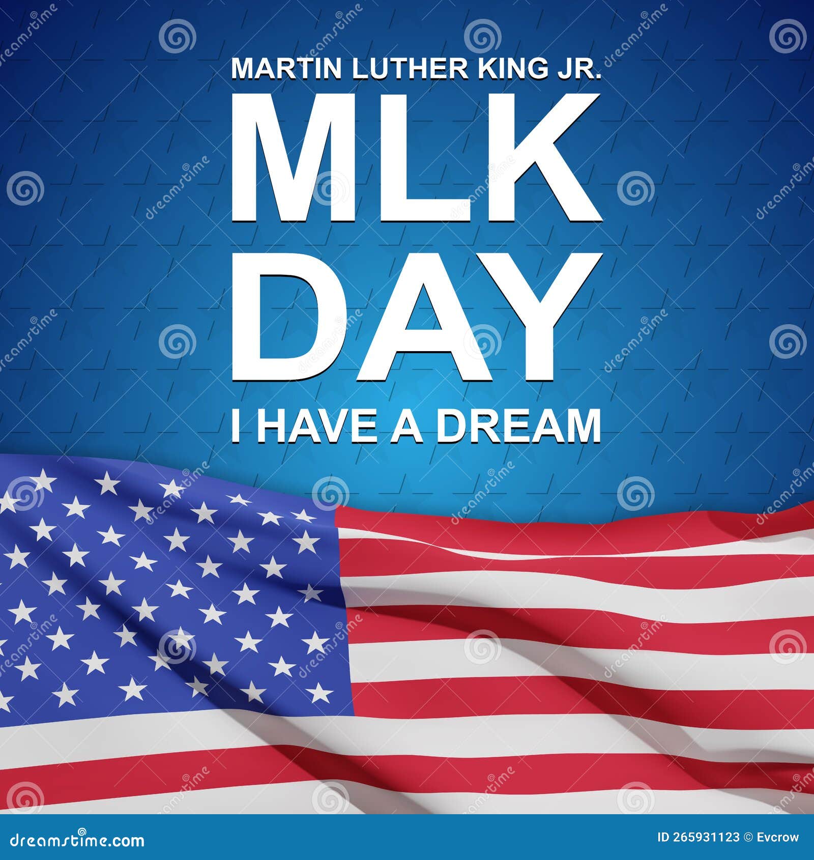 Martin Luther King Jr. Day Greeting Card Stock Vector Illustration of