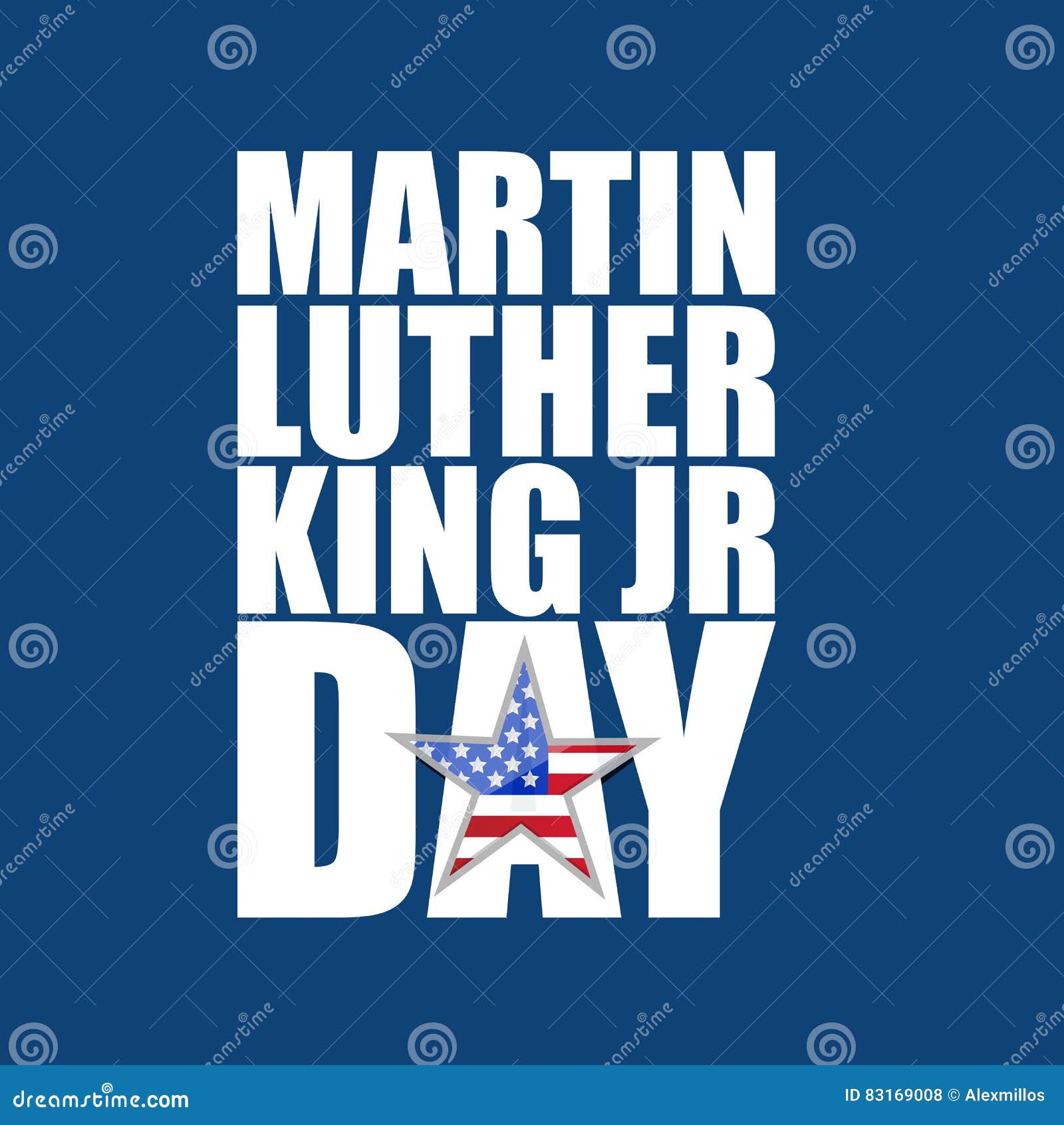 martin luther king jr day sign blue background