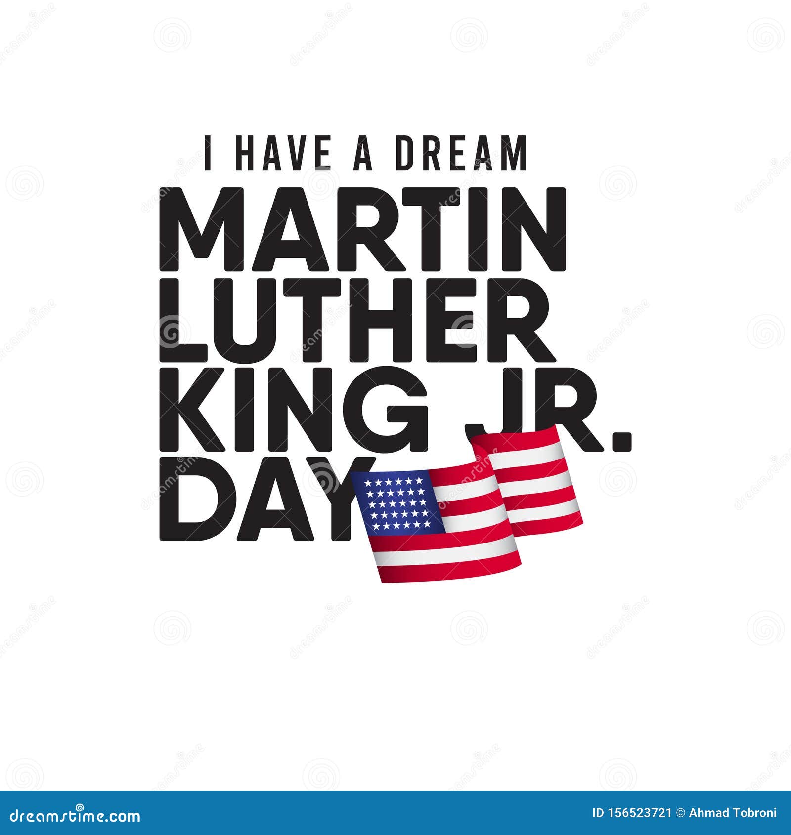 Martin Luther King JR. Day Vector Template Design Illustration Stock ...