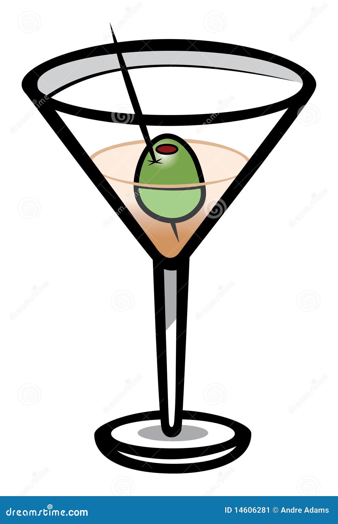 Martini stock vector. Image of glass, vector, illustration 14606281