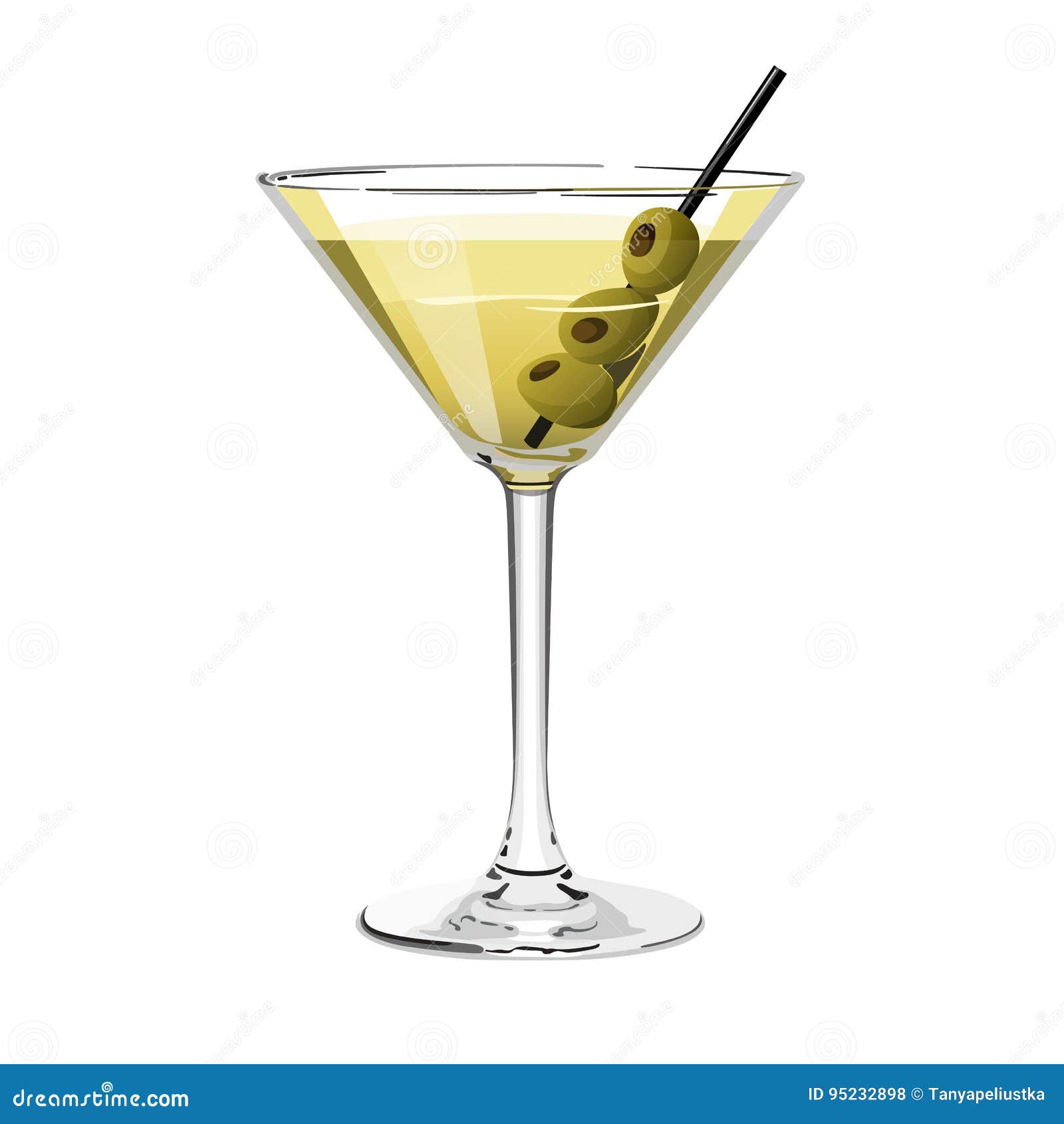 Martini stock vector. Illustration of beverage, glass 95232898