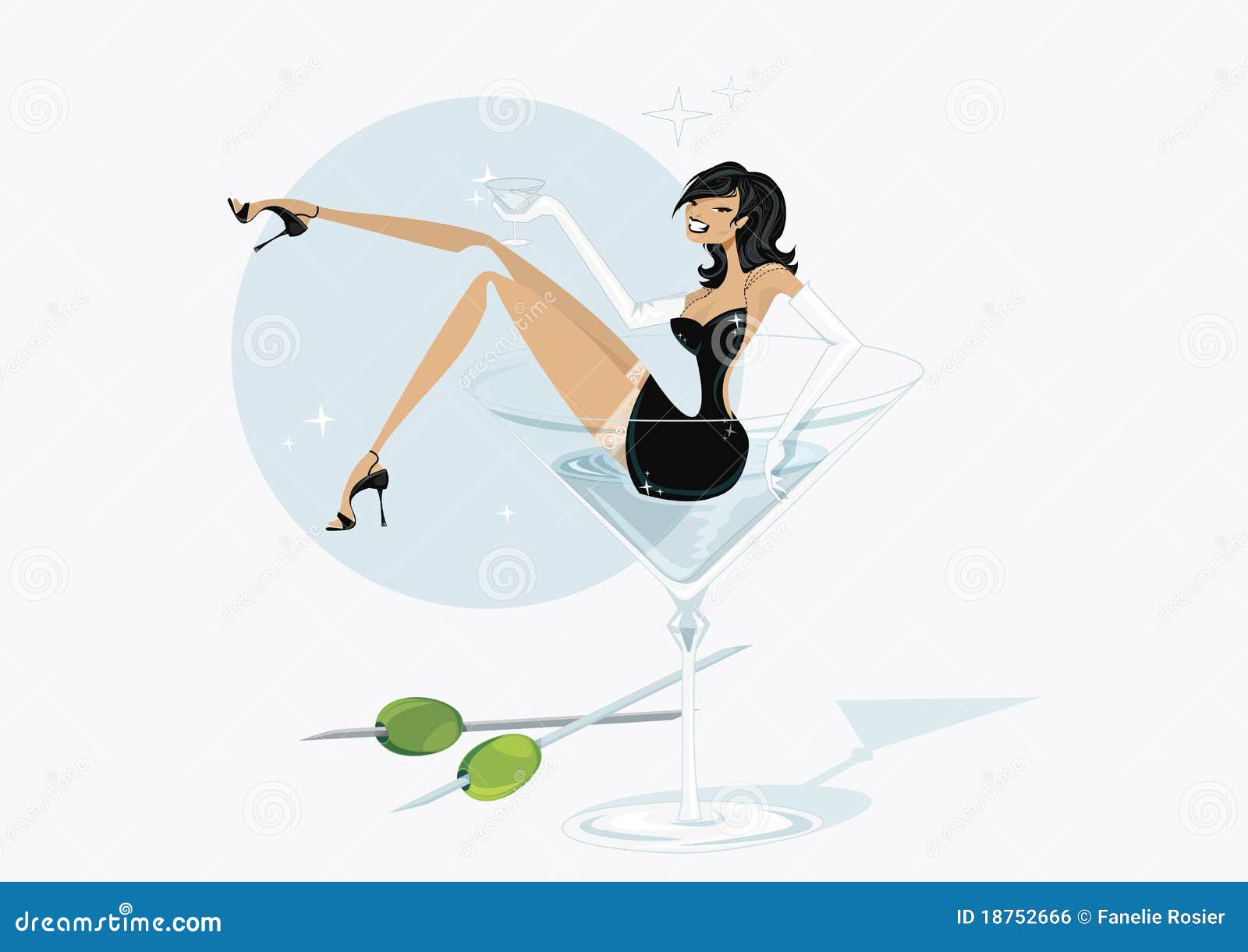 Martini girly vector stock vector. Illustration of 18752666