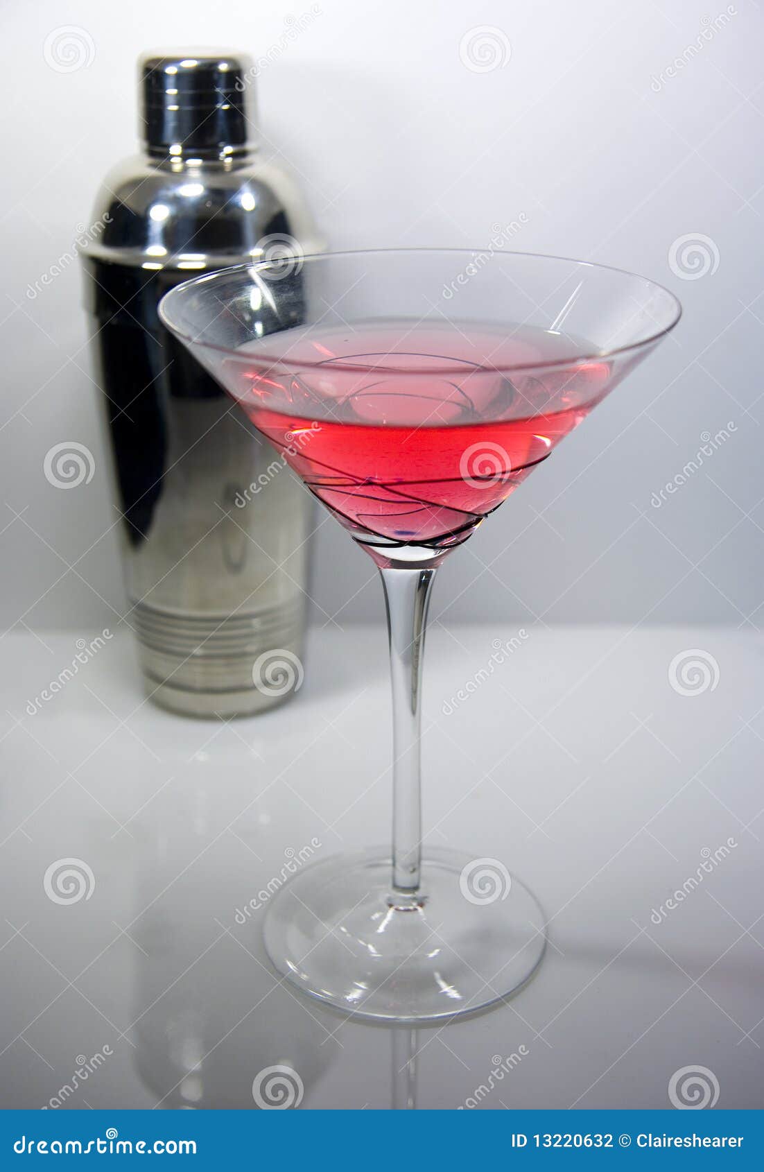 Martini Glass and Cocktail Shaker Stock Photo Image of alcohol