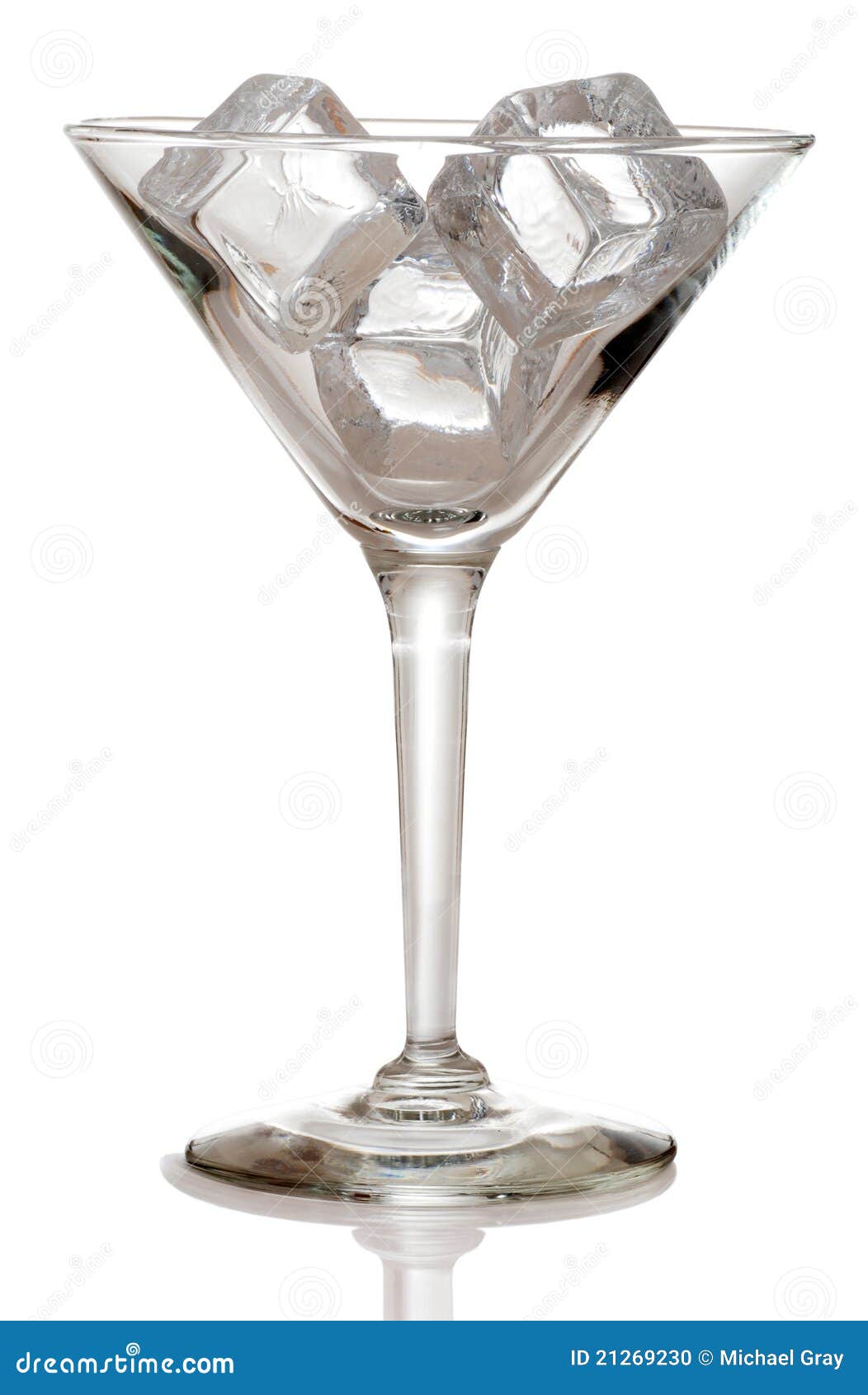 Martini Glass With Ice Cubes Stock Photo Image 21269230