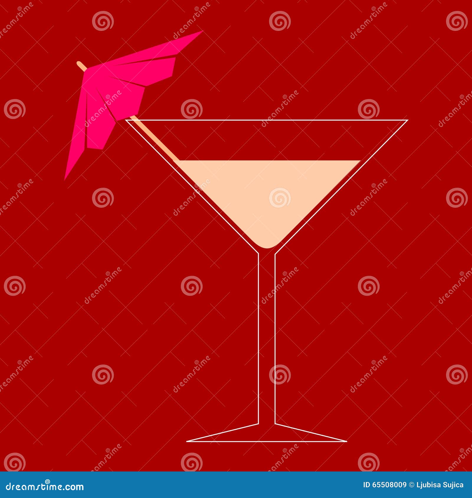 Martini Glass Illustration Stock Illustration Illustration of