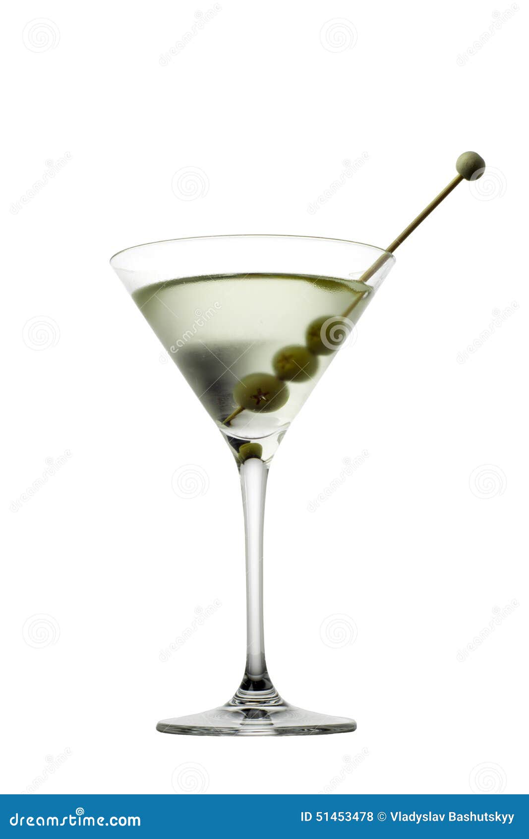 Martini Glass With Olive Isolated On White Stock Photo Image of