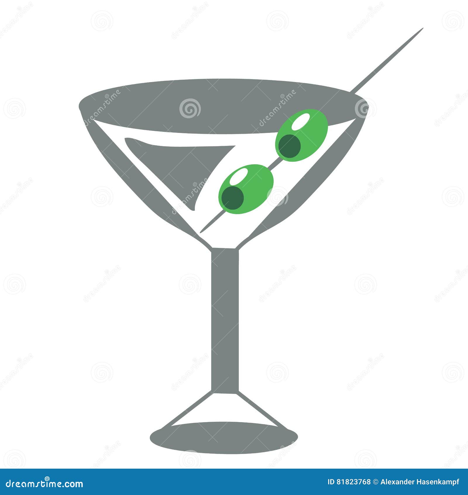 Martini Glass with Olives stock vector. Illustration of icon 81823768
