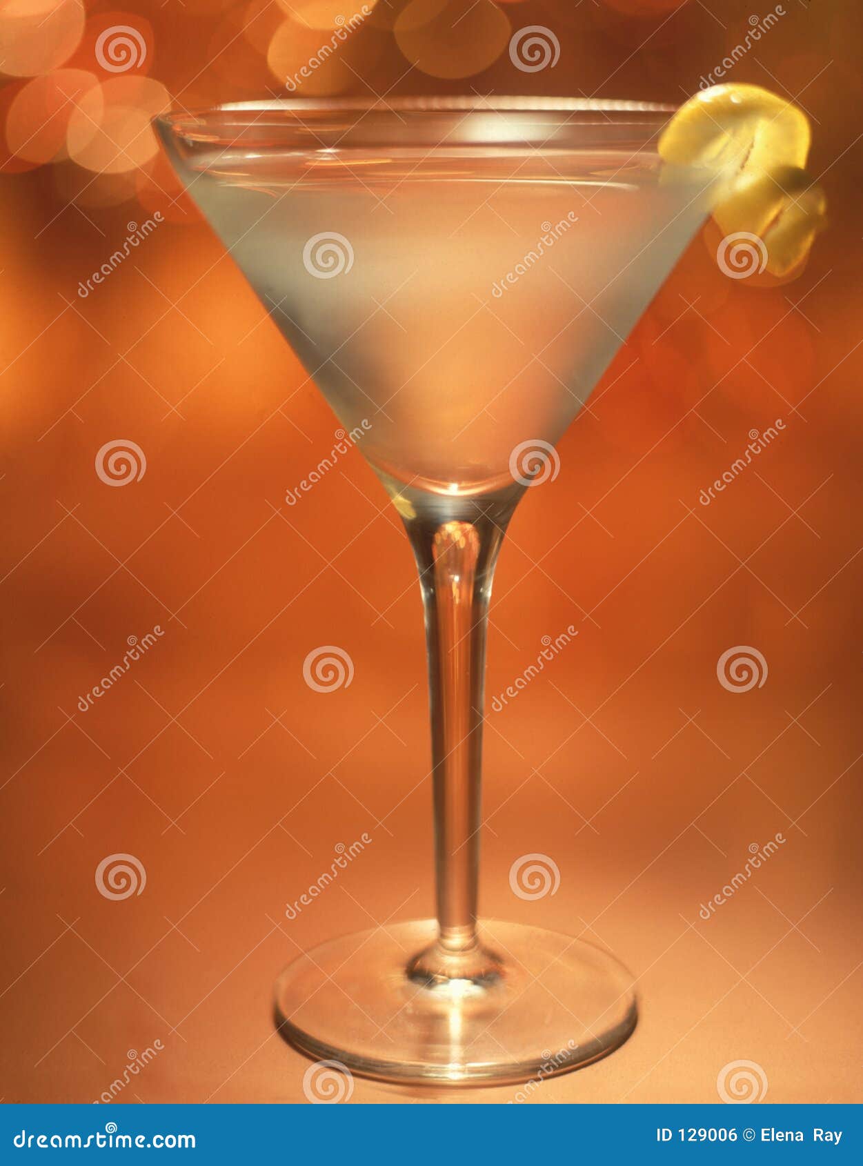 Martini With Lemon Twist Royalty Free Stock Image Image 129006