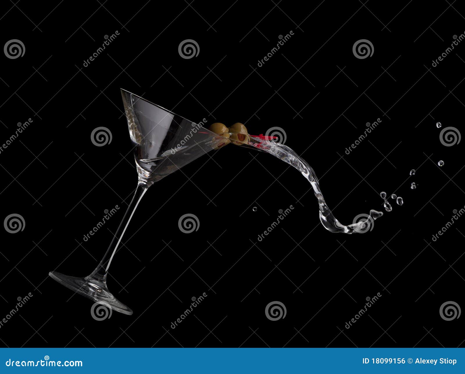 Martini Spilling stock photo. Image of closeup, glass 18099156