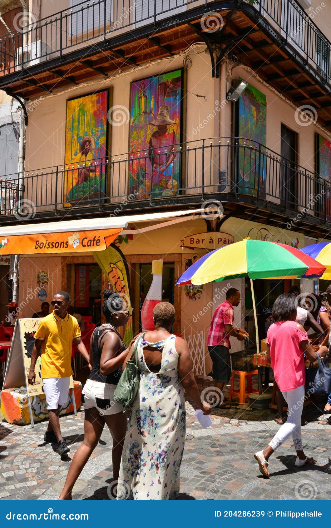 Martinique, Picturesque City of Fort De France Editorial Stock Image ...