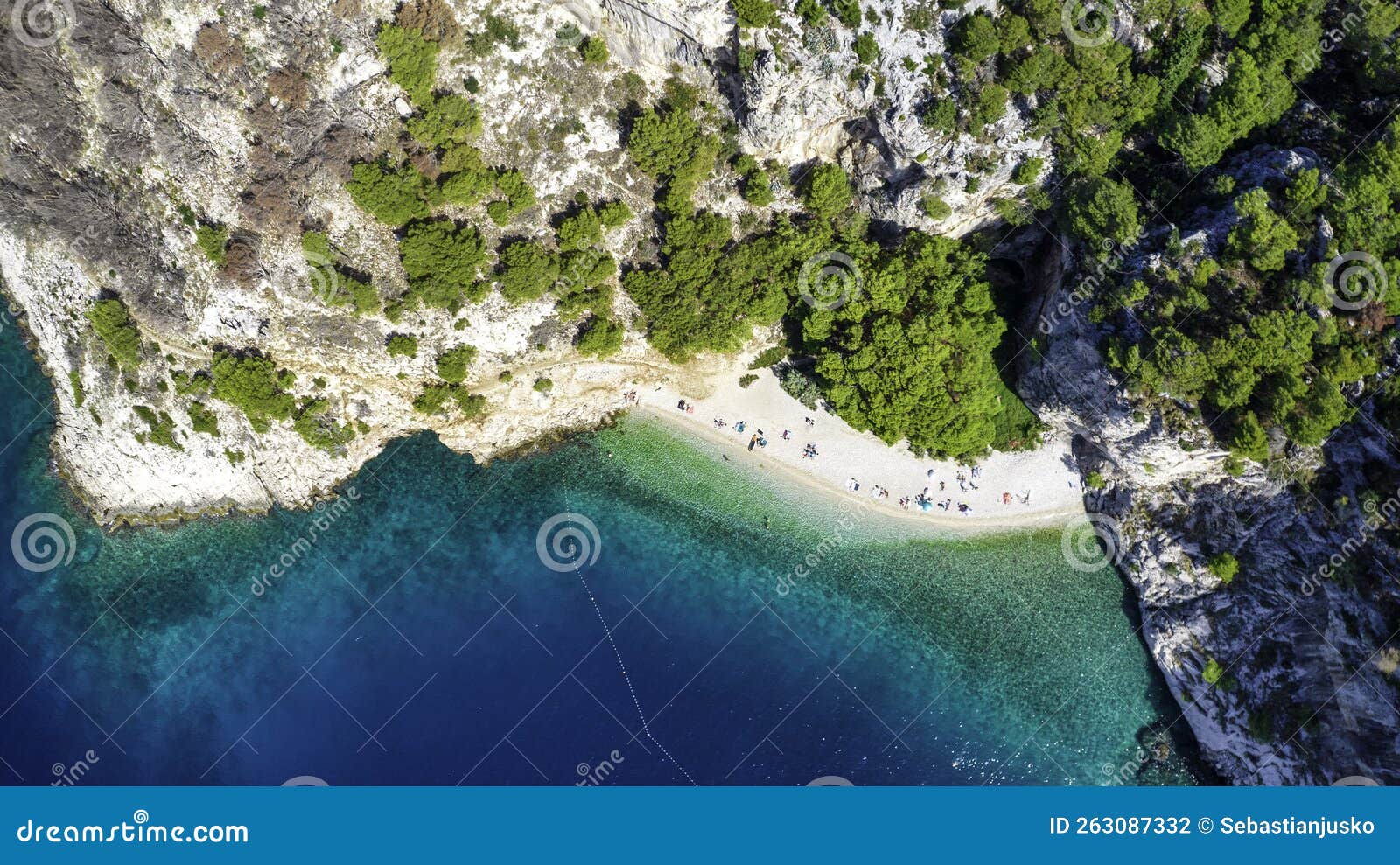marvelous nugal beach near makarska village, beautiful mediterranean seascape