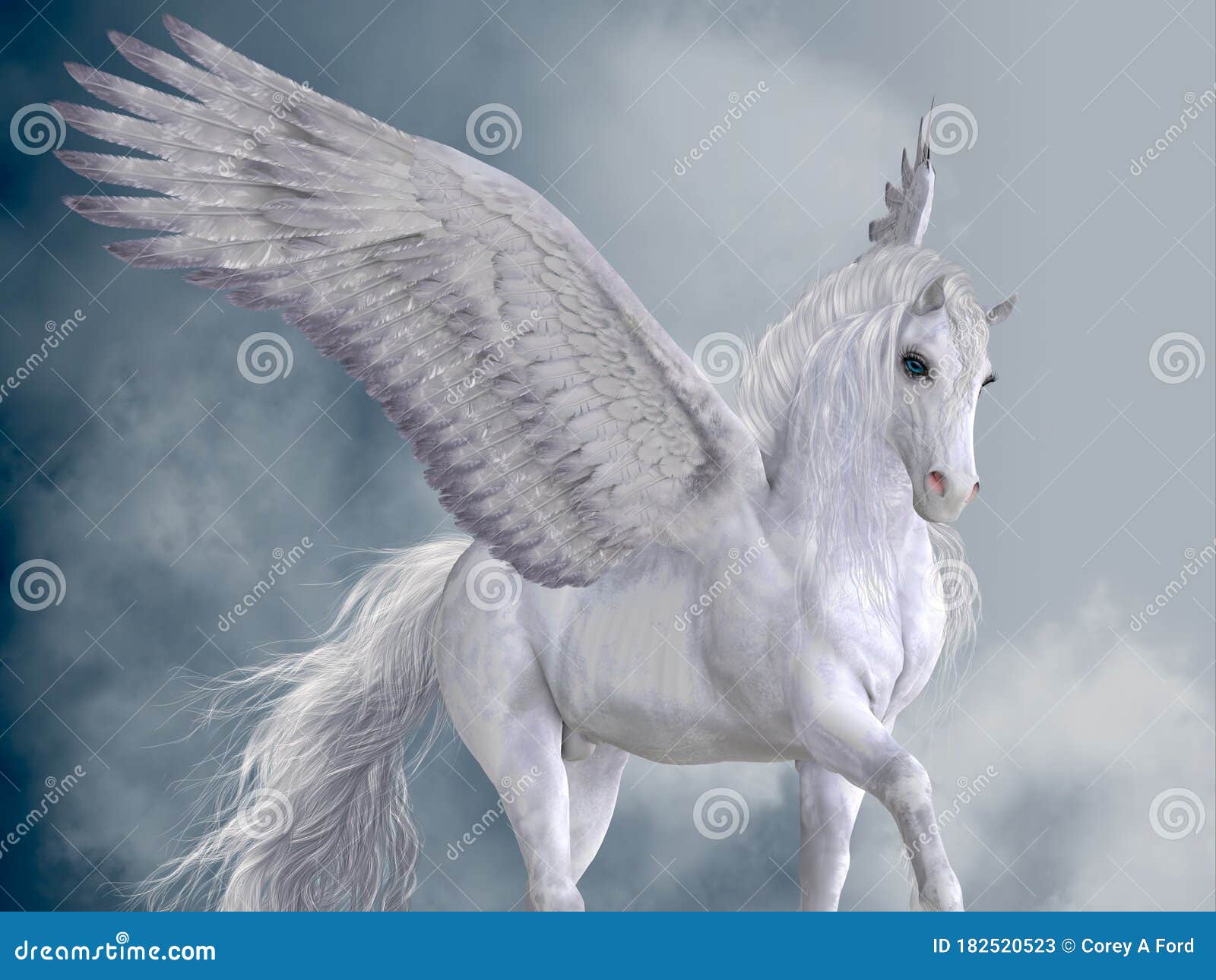Marvelous White Pegasus stock illustration. Illustration of horse - 182520523 Marvelous White Pegasus stock illustration. Illustration of horse - 182520523