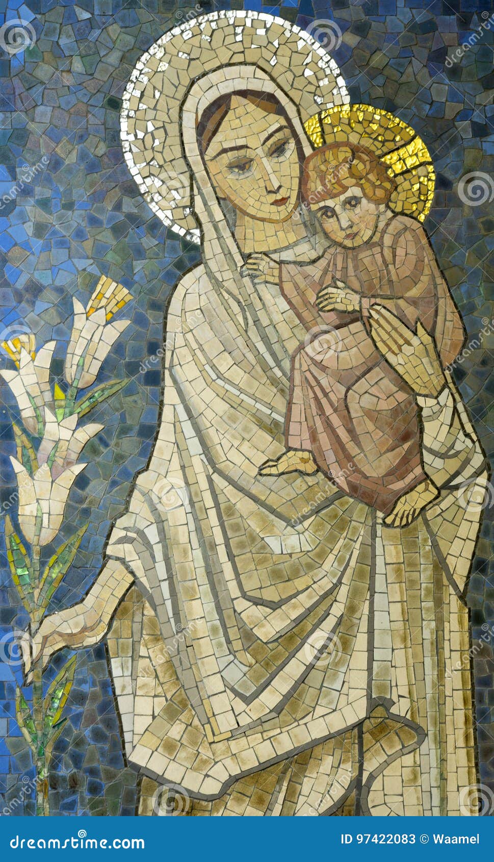 KAWA STEEL Décoration murale Vierge Marie avec bébé Jésus