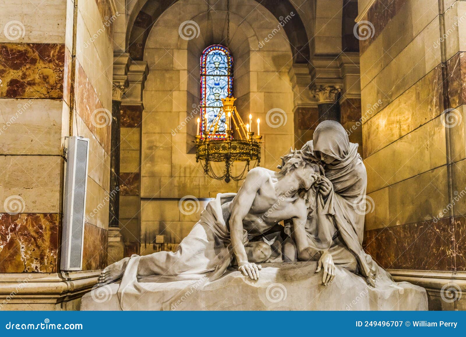 mary pieta statue cathedral saint mary mejor basilica marseille france
