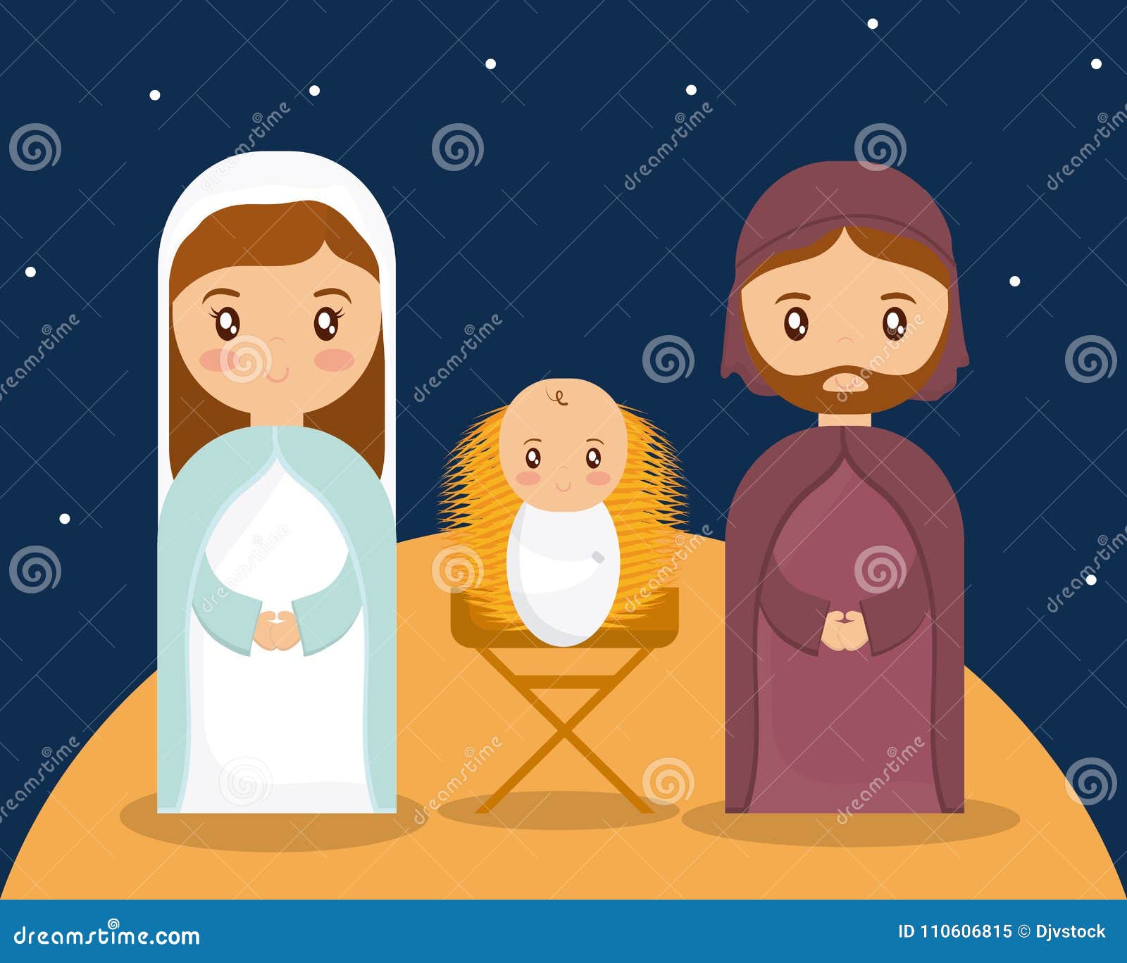 Holy family design stock vector. Illustration of saint - 110606815