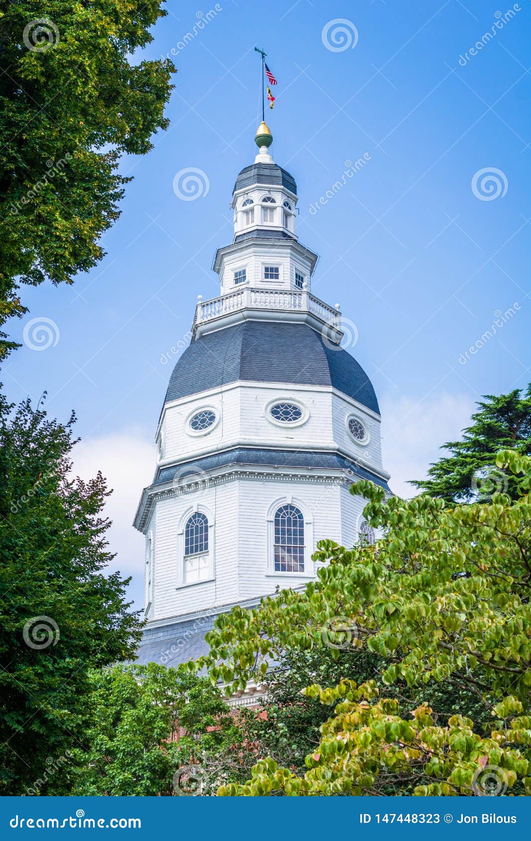 the maryland state house, in annapolis, maryland