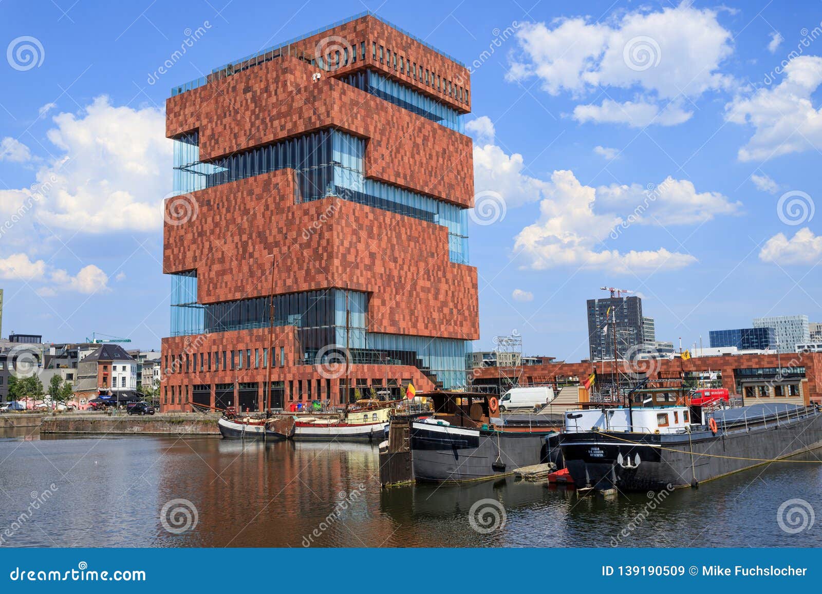 Mas Museum Antwerp At Twilight Stock Photo 139190509 Megapixl