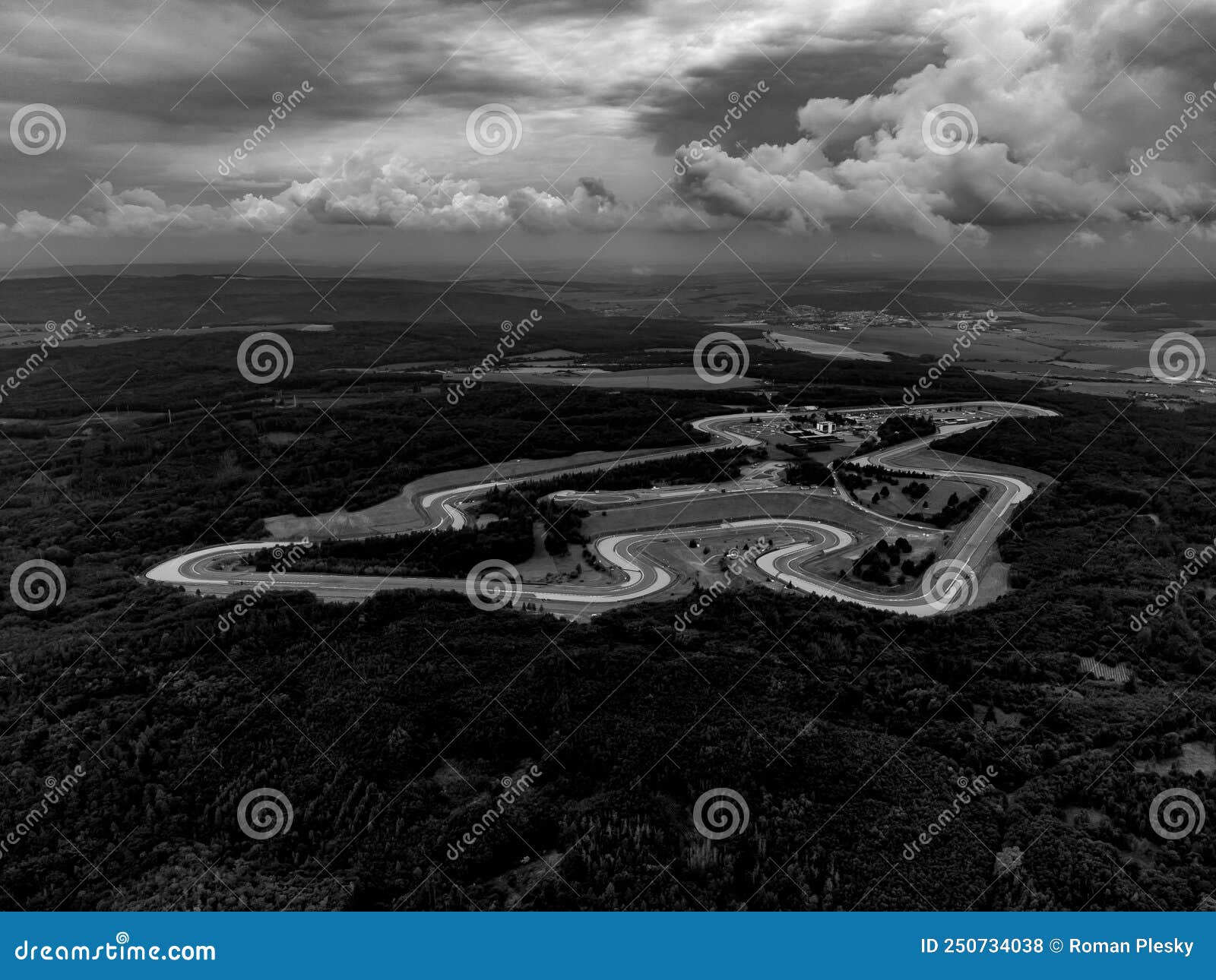 brno masaryk cirquit in czech republic from above