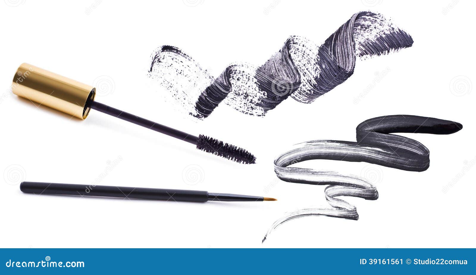 Mascara and eyeliner stock image. Image of shadow, female 39161561