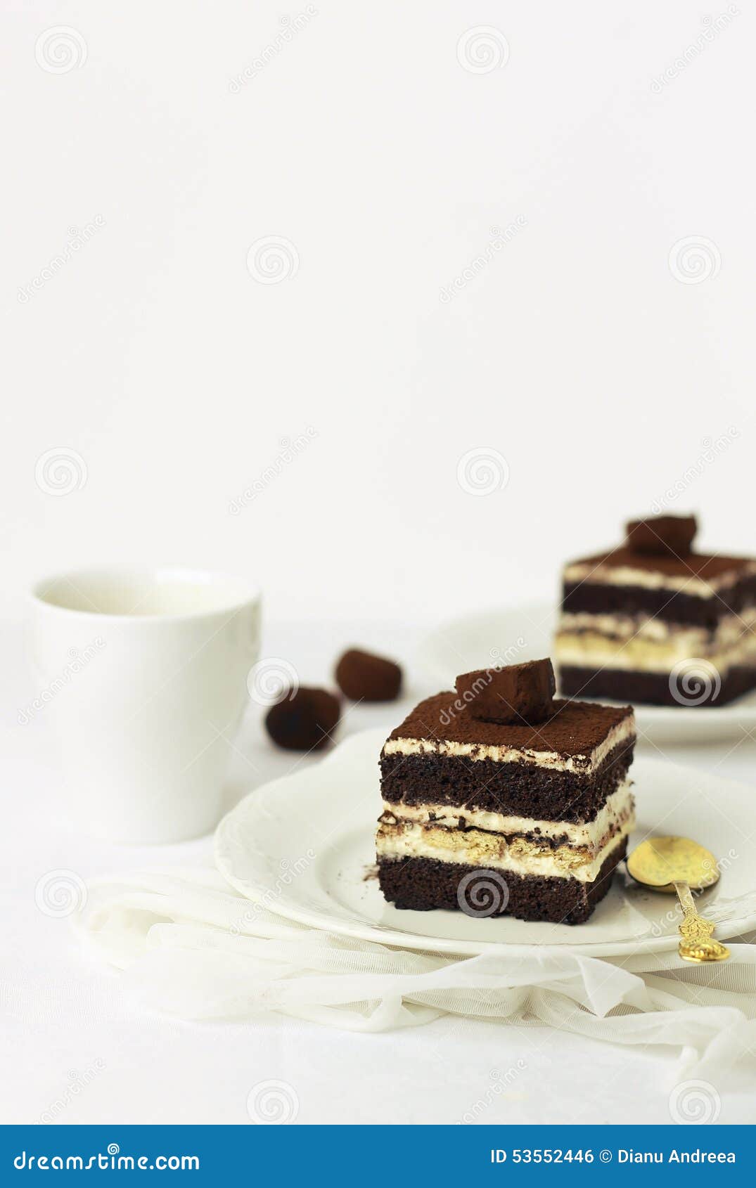 Mascarpone and coffee cake stock photo. Image of coffee 53552446