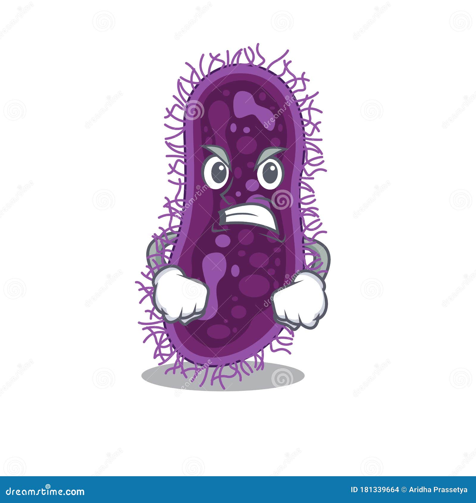 Mascot Design Concept of Lactobacillus Rhamnosus Bacteria with Angry ...